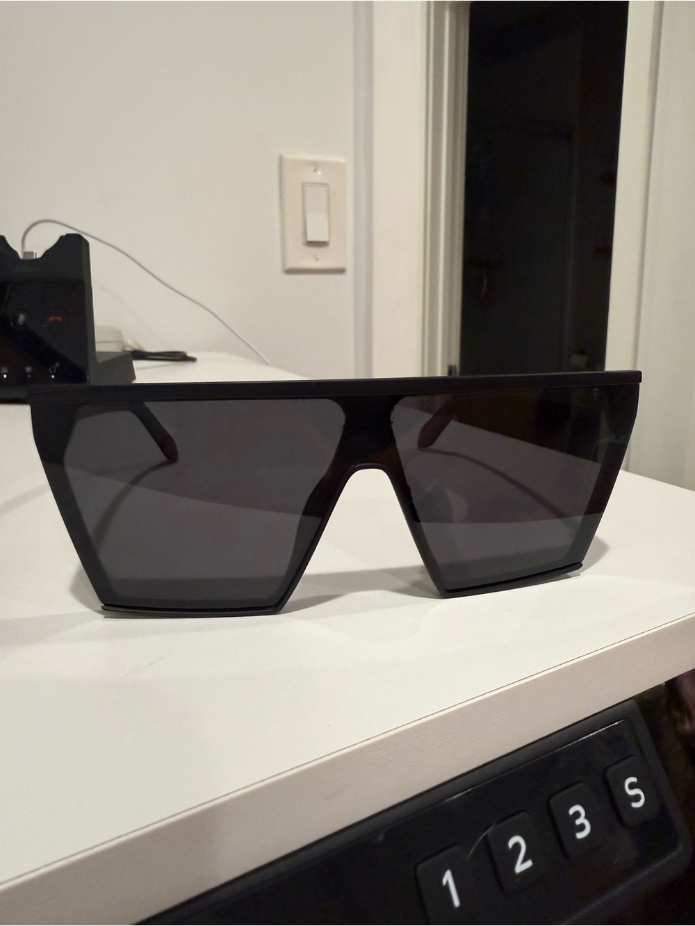 Quay Australia Black Shield Sunglasses